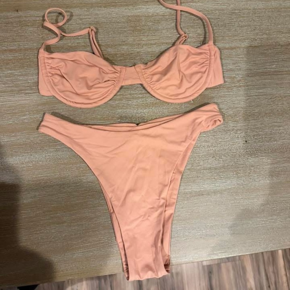 Elegant Peach Bikini Set